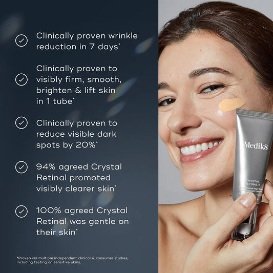 Medik8 Crystal Retinal – retinal night serum available at Dazall Egypt