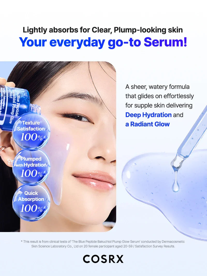 COSRX The Blue Peptide Bakuchiol Plump Glow Serum
